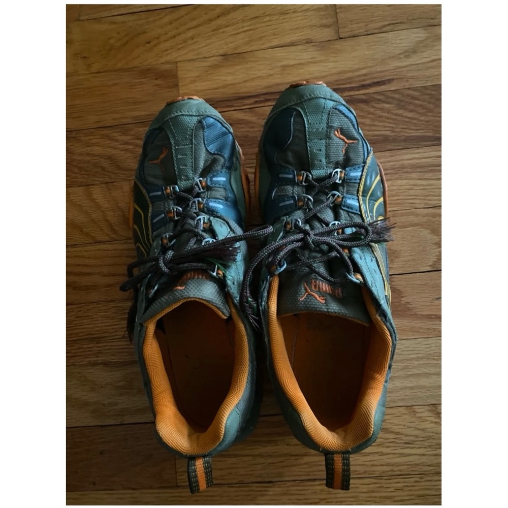 Puma Mens Green and Orange Running shoes size 9 or 9.5 Vintage